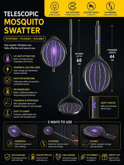 Telescopic Mosquito Swatter Racket